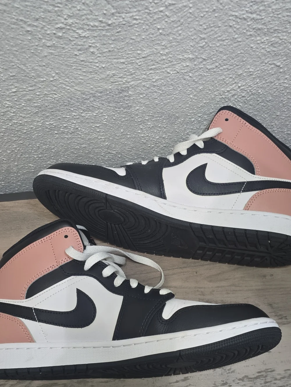 Jordan Men's High-Top Sneakers in Black, White & Rose